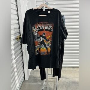 Marvel Black Graphic T-Shirt | size: 4XL